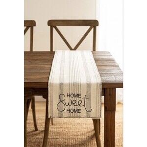 Table Runner Home Sweet Home Stripe 14 x 90 Farmhouse Kitchen Dining Décor